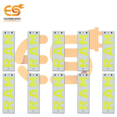 3V to 5V 3 COB LED (RAM) White Color Hard Strip Bight Bulb Aluminum Plate Pack of 10